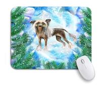 Tappetino Per Mouse Da Gioco Chinese Crested Dog Symbol Of New Year And Christmas Sottomano Confortevole Facile Da Pulire Mousepad Forma Rettangolare, Per Gioco, Casa, 25 x 30cm