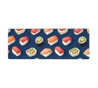 Tappetino per mouse da gioco colorato, con stampa di palline di riso e sushi, 30,5 x 80 cm, grande tappetino per mouse per tastiera del computer, tappetino antiscivolo opaco per scrivania, tappetino