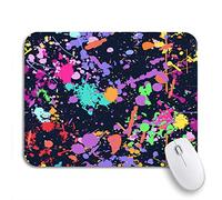 Tappetino Per Mouse Da Gioco Colorful Abstract Color Splash No Spray Paint On Dark Tappetino Mouse Pad Antipolvere Impermeabile Tappetini Mouse, Per Gioco, Scrivania, 25 x 30cm