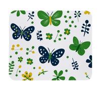 Tappetino per Mouse da Gioco Colorful Butterfly And Flower Tappetino per Il Mouse Antiscivolo Impermeabile Base Antiscivolo in Gomma Sottomano, per Scrivania, Gaming Mouse, Laptop, 25x30cm