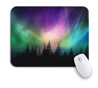 Tappetino per Mouse da Gioco Colorful Multicolored Northern Aurora Borealis On Canadian Tappetini Mouse Portatile Facile da Pulire Tappetino Mouse Piccolo, per Computer, Scrivania, 25 x 30cm
