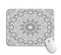 Tappetino per Mouse da Gioco Coloring Page for Adults Part of Intricate Mandala Tribal Tappetino Mouse Gaming Impermeabile Antipolvere Sottomano, per Casa, Gaming Mouse, 25 x 30cm