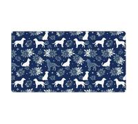 Tappetino per mouse da gioco compatibile con Golden Retriever a pelo corto, grande tappetino per tastiera esteso da scrivania con base antiscivolo e bordo cucito per lavoro in ufficio, 16x29,5 pollici