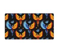 Tappetino per mouse da gioco compatibile con l'arte di ghiaccio, acqua, fuoco, fiamma e, grande tappetino per tastiera esteso da scrivania con base antiscivolo e bordo cucito per lavoro d'uffi