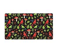 Tappetino per mouse da gioco compatibile con Natale, uccelli rossi, foglie autunnali, rane, funghi, grande tappetino per tastiera esteso da scrivania con base antiscivolo e bordo cucito per lavoro d'u