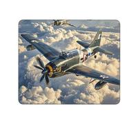 Tappetino per mouse da gioco con aerei della guerra mondiale, 25,4 x 30,5 cm, grazioso tappetino per mouse con bordi cuciti, antiscivolo, impermeabile, piccolo tappetino per mouse per tastiera, casa