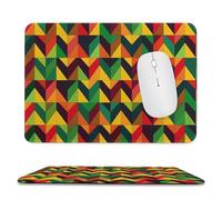 Tappetino per mouse da gioco con base in gomma antiscivolo, geometria colorata, triangolare, per computer portatile, quadrato, impermeabile, per casa e ufficio