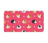 Tappetino per mouse da gioco con base in gomma antiscivolo, grande per ufficio, laptop, uomo e donna, compatibile con Love Heart Guinea Pig Pet, 16x29,5 pollici