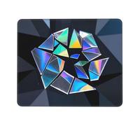Tappetino per mouse da gioco con motivo di frammenti con base in gomma antiscivolo, tappetino per mouse per computer da ufficio, 20 x 26,2 cm