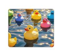 Tappetino per mouse da gioco con paperelle in gomma, 25,4 x 30,5 cm, grazioso tappetino per mouse con bordi cuciti, antiscivolo, impermeabile, piccolo tappetino per mouse per tastiera, casa, ufficio