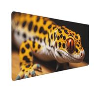 Tappetino per mouse da gioco con piccolo geco leopardo, 90,2 x 40,6 cm, grande tappetino per mouse esteso, tappetino per mouse antiscivolo, tappetino protettivo per tavolo, tappetino per scrivania per