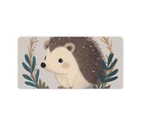 Tappetino per mouse da gioco con simpatico piccolo riccio, tappetino per mouse esteso, base in gomma antiscivolo, tappetini per mouse da tavolo per ufficio, gioco, casa, 30x60 cm