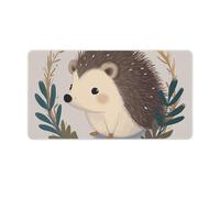 Tappetino per mouse da gioco con simpatico piccolo riccio, tappetino per mouse esteso, base in gomma antiscivolo, tappetini per mouse da tavolo per ufficio, gioco, casa, 40 x 75 cm