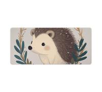 Tappetino per mouse da gioco con simpatico piccolo riccio, tappetino per mouse esteso, base in gomma antiscivolo, tappetini per mouse da tavolo per ufficio, gioco, casa, 40x90 cm