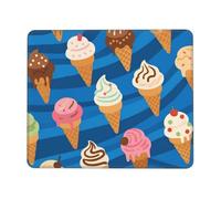 Tappetino per mouse da gioco con snack con cartoni animati, base in gomma antiscivolo, tappetino per mouse per computer da ufficio, 25,4 x 30,5 cm