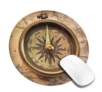 Tappetino per mouse da gioco con stampa della legge della bussola, tappetino per mouse rotondo, base in gomma antiscivolo, con bordi cuciti resistenti, per computer, laptop, ufficio, decorazione 1