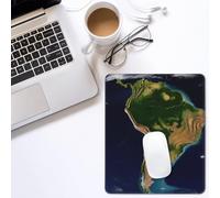 Tappetino per mouse da gioco con stampa di immagini satellitari del Sud America, rettangolare, base in gomma antiscivolo, con bordi cuciti resistenti, per computer, laptop, ufficio, decorazione