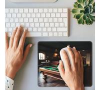 Tappetino per mouse da gioco con stampa in piscina, rettangolare, base in gomma antiscivolo, con bordi cuciti, tappetino per mouse per computer, laptop, ufficio, decorazione 25,4 x 30,5 cm