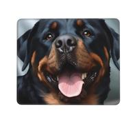 Tappetino per Mouse da Gioco Cool Rottweiler Dog Art Tappetino per Il Mouse Antiscivolo Portatile Personalizzato Sottomano, per Casa, Computer, Gaming Mouse, 25x30cm