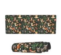 Tappetino Per Mouse Da Gioco Cute Animals Foxes Tappetino Per Il Mouse Antiscivolo Impermeabile Sottomano, Per Ufficio, Scrivania, Gaming Mouse, 80x30cm