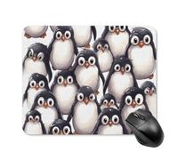 Tappetino per Mouse da Gioco Cute Baby Penguins Sketch Tappetino Mouse Piccolo Base Antiscivolo in Gomma Facile da Pulire Sottomano, per Casa, Scrivania, Laptop, 25x30cm