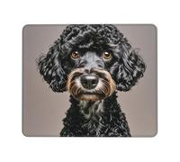 Tappetino per Mouse da Gioco Cute Black Pug Tappetino Mouse Piccolo Facile da Pulire Lavabile Sottomano, per Computer, Laptop, Scrivania, 25x30cm