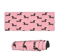 Tappetino Per Mouse Da Gioco Cute Dachshund Dogs Hearts Tappetino Mouse Gaming Personalizzato Mousepad Forma Rettangolare, Per Laptop, Computer, Scrivania, 80x30cm