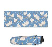 Tappetino per Mouse da Gioco Cute Farm Animals Hen Chick Tappetino Mouse Portatile Sottomano, per Casa, Ufficio, Computer, 80x30cm