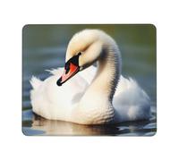 Tappetino per Mouse da Gioco Cute Little Swan Tappetino Mouse Gaming Antipolvere Portatile Sottomano, per Casa, Ufficio, Scrivania, 25x30cm