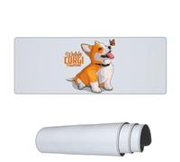 Tappetino Per Mouse Da Gioco Cute Monarch Butterfly On Corgi Nose Tappetino Mouse Gaming Lavabile Sottomano, Per Gaming Mouse, Laptop, Ufficio, 80x30cm