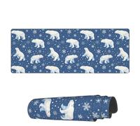 Tappetino Per Mouse Da Gioco Cute Snow Polar Bear Tappetini Mouse Antipolvere Mousepad Forma Rettangolare, Per Casa, Ufficio, Scrivania, 80x30cm
