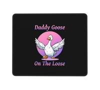 Tappetino per Mouse da Gioco Daddy Goose On The Loose Tappetino Mouse Piccolo Personalizzato Portatile Mousepad Forma Rettangolare, per Ufficio, Scrivania, Laptop, 25x30cm