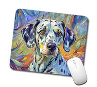 Tappetino per Mouse da Gioco Dalmatian Dog Expressionism Art Soffice Tappetino Mouse Gaming Durevole Accessori Gaming per Gaming Laptop Sensori da Gioco 10X12In
