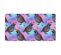 Tappetino per mouse da gioco di grandi dimensioni, tappetino per mouse esteso per tastiera del computer compatibile con l'immagine dell' quaglia della Virginia, base in gomma antiscivolo per mo