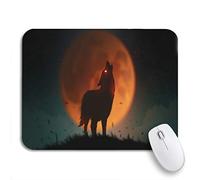 Tappetino per Mouse da Gioco Digital Painting Wolf Howling in The Wild Big Fool Tappetino Mouse Antipolvere Facile da Pulire Tappetini Mouse, per Scrivania, Laptop, 25 x 30cm