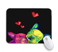 Tappetino Per Mouse Da Gioco Dog Breed Cute Pet Animal Bulldog French Gray Tappetino Mouse Gaming Portatile Impermeabile Mousepad Forma Rettangolare, Per Casa, Gioco, 25 x 30cm