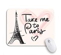 Tappetino Per Mouse Da Gioco Drawing Eiffel Tower Paris Take Me To Vintage Tour Tappetini Mouse Confortevole Base Antiscivolo In Gomma Tappetino Mouse Pad, Per Gioco, Scrivania, 25 x 30cm