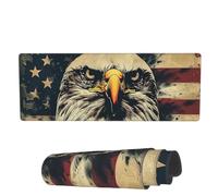 Tappetino Per Mouse Da Gioco Eagle Soldiers American Flag Tappetini Mouse Facile Da Pulire Sottomano, Per Computer, Gaming Mouse, Casa, 80x30cm