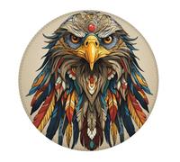 Tappetino per Mouse da Gioco Eagle Tribal Native American Feather Vintage Tappetino per Il Mouse Antiscivolo Impermeabile Personalizzato Mousepad, per Ufficio, Gaming, Casa, 20cm