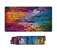 Tappetino per mouse da gioco esteso con motivo graffiti vibrante, 30 x 16 cm, grande tappetino da scrivania per tastiera e mouse, tappetino da scrivania impermeabile per ufficio, base in gomma antisc