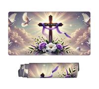 Tappetino per mouse da gioco esteso He Has Risen Religious 30 x 16, grande tappetino da scrivania per tastiera e mouse, tappetino da scrivania impermeabile per ufficio, base in gomma antiscivolo, bor