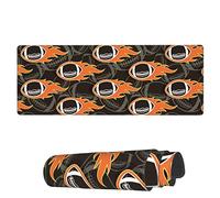 Tappetino Per Mouse Da Gioco Fire Rugby Balls Football Tappetino Mouse Grande Portatile Mousepad Forma Rettangolare, Per Scrivania, Gaming Mouse, Laptop, 80x30cm