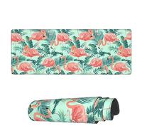Tappetino Per Mouse Da Gioco Flamingo Palm Tropical Tappetino Mouse Gaming Antipolvere Mousepad Forma Rettangolare, Per Laptop, Gaming Mouse, Ufficio, 80x30cm