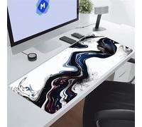 Tappetino per Mouse da Gioco Fluido Blu Rosso Tappetino Mouse XXL 900x400x3 mm Tappetino Scrivania Grande Controllo Preciso del Mouse, Tenuta Stabile, Lavabile, Sottomano per Ufficio e casa