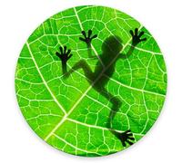 Tappetino per Mouse da Gioco Frog Shadow On The Leaves Tappetino Mouse Gaming Impermeabile Confortevole Sottomano, per Casa, Ufficio, Scrivania, 20cm