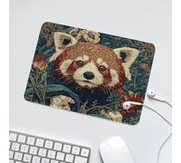 Tappetino per Mouse da Gioco Funny Rustic Boho Red Panda Soffice Tappetino Mouse Lavabile Mousepad per Pc Mac Ufficio 10X12In