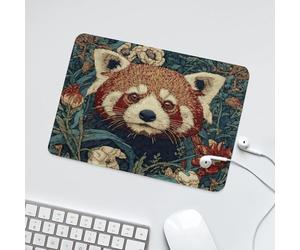 Tappetino per Mouse da Gioco Funny Rustic Boho Red Panda Soffice Tappetino Mouse Lavabile Mousepad per Pc Mac Ufficio 10X12In