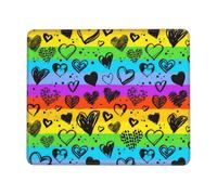 Tappetino per Mouse da Gioco Gay Pride Rainbow Love Hearts Gaming Mouse