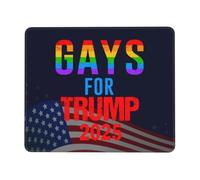 Tappetino per Mouse da Gioco Gays for Trump 2025 Tappetini Mouse Base Antiscivolo in Gomma Lavabile Sottomano, per Computer, Ufficio, Casa, 25x30cm