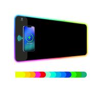 TAPPETINO PER MOUSE DA GIOCO GENERIC Tappetino per mouse da gioco RGB con ricarica wireless 5-15 W, 10 modalità di illuminazione a LED, NERO